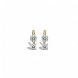 Ileana Makri Square and Round Diamond Earrings