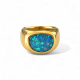 Darlene de Sedle 22K Yellow Gold Black Opal Ring