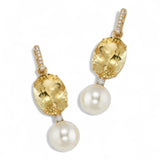 Irene Neuwirth One of a Kind Beryl & South Sea Pearl Earrings