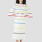 Rosie Assoulin White Ribbon Caftan Dress