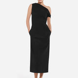 CO Draped Back Dress