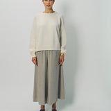 Dusan Cashmere LS Crew Neck Ribbed Raglan Sweater