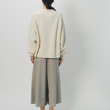 Dusan Cashmere LS Crew Neck Ribbed Raglan Sweater