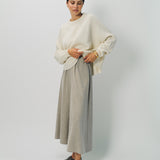 Dusan Cashmere LS Crew Neck Ribbed Raglan Sweater