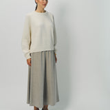Dusan Cashmere LS Crew Neck Ribbed Raglan Sweater