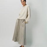 Dusan Cashmere LS Crew Neck Ribbed Raglan Sweater