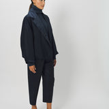 Dusan Wool Flannel Reversible Oversized Taffeta Lined Jacket
