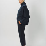 Dusan Wool Flannel Reversible Oversized Taffeta Lined Jacket