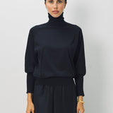 Dusan Cashmere LS Basic Turtleneck Fitted Ribbed Sweater