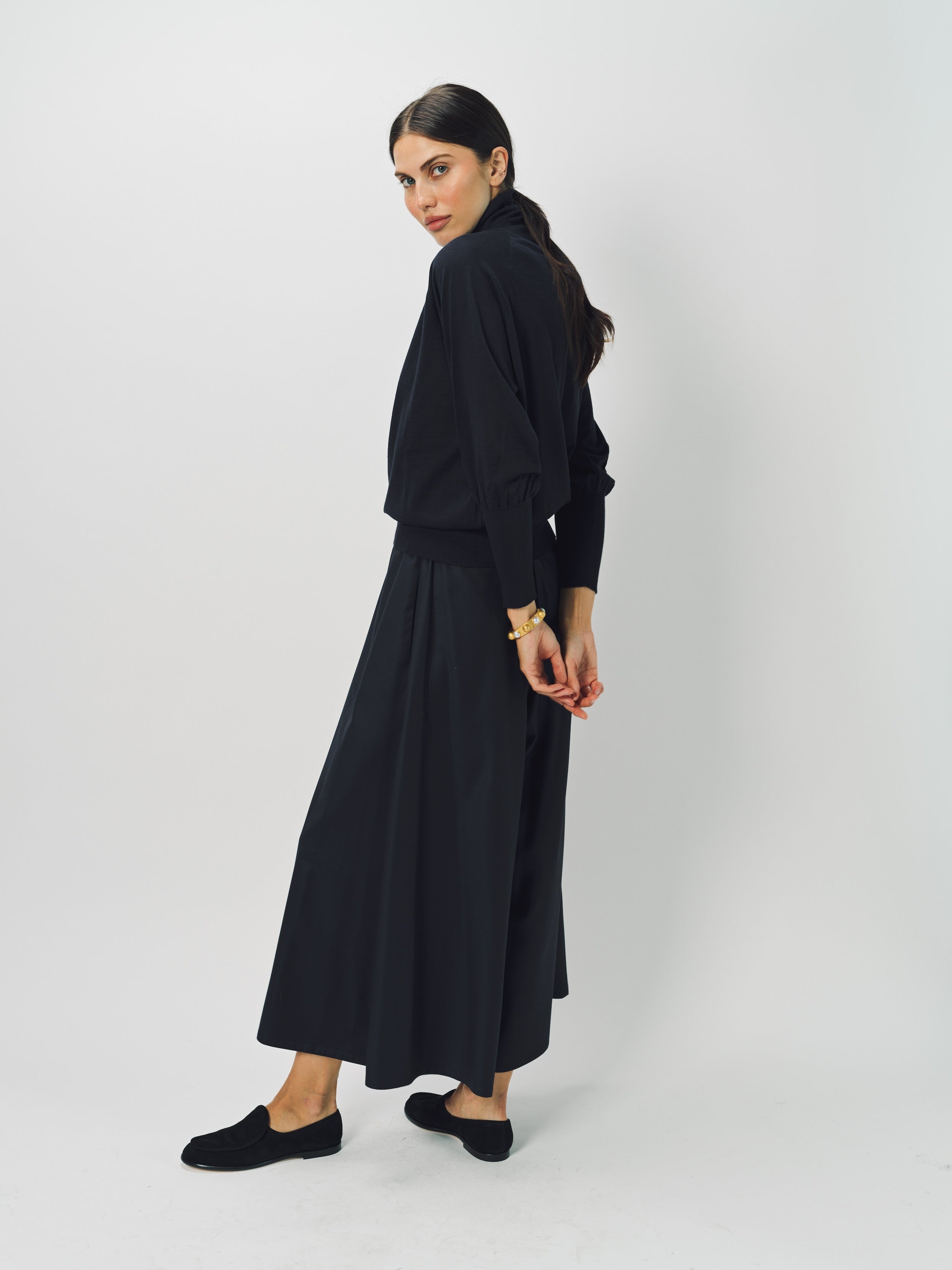 Dusan Wool Tasmania Gaucho Pant XS / Midnight