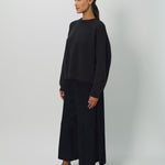 Dusan Silk Crepon Gaucho Pant XS / Black