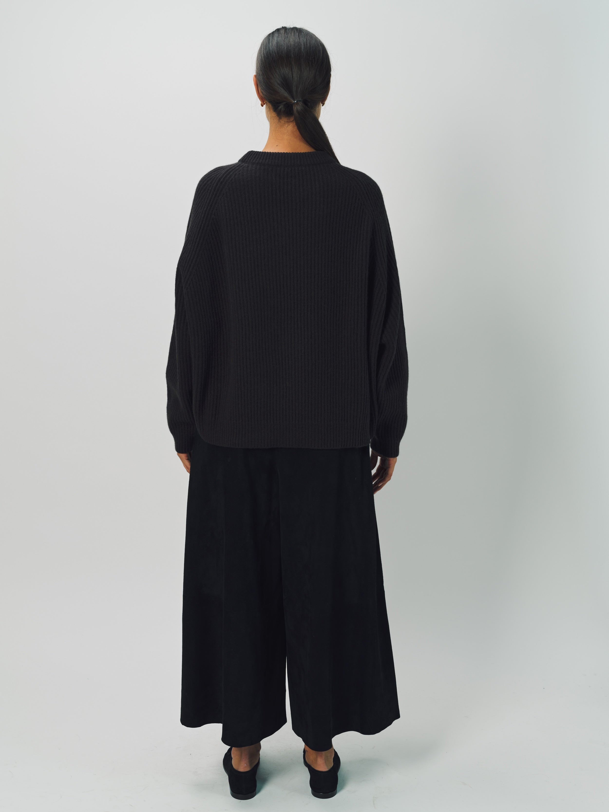 Dusan Silk Crepon Gaucho Pant XS / Black