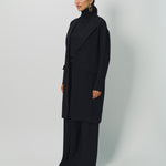 Dusan Silk Crepon Car Coat XS / Black