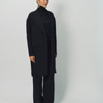 Dusan Silk Crepon Car Coat XS / Black