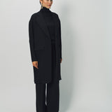 Dusan Silk Crepon Car Coat XS / Black