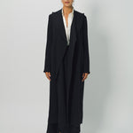 Dusan Heavy Crepe Silk Long Coat XS / Black
