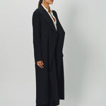 Dusan Heavy Crepe Silk Long Coat XS / Black