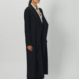 Dusan Heavy Crepe Silk Long Coat XS / Black