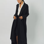 Dusan Heavy Crepe Silk Long Coat XS / Black