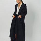Dusan Heavy Crepe Silk Long Coat XS / Black