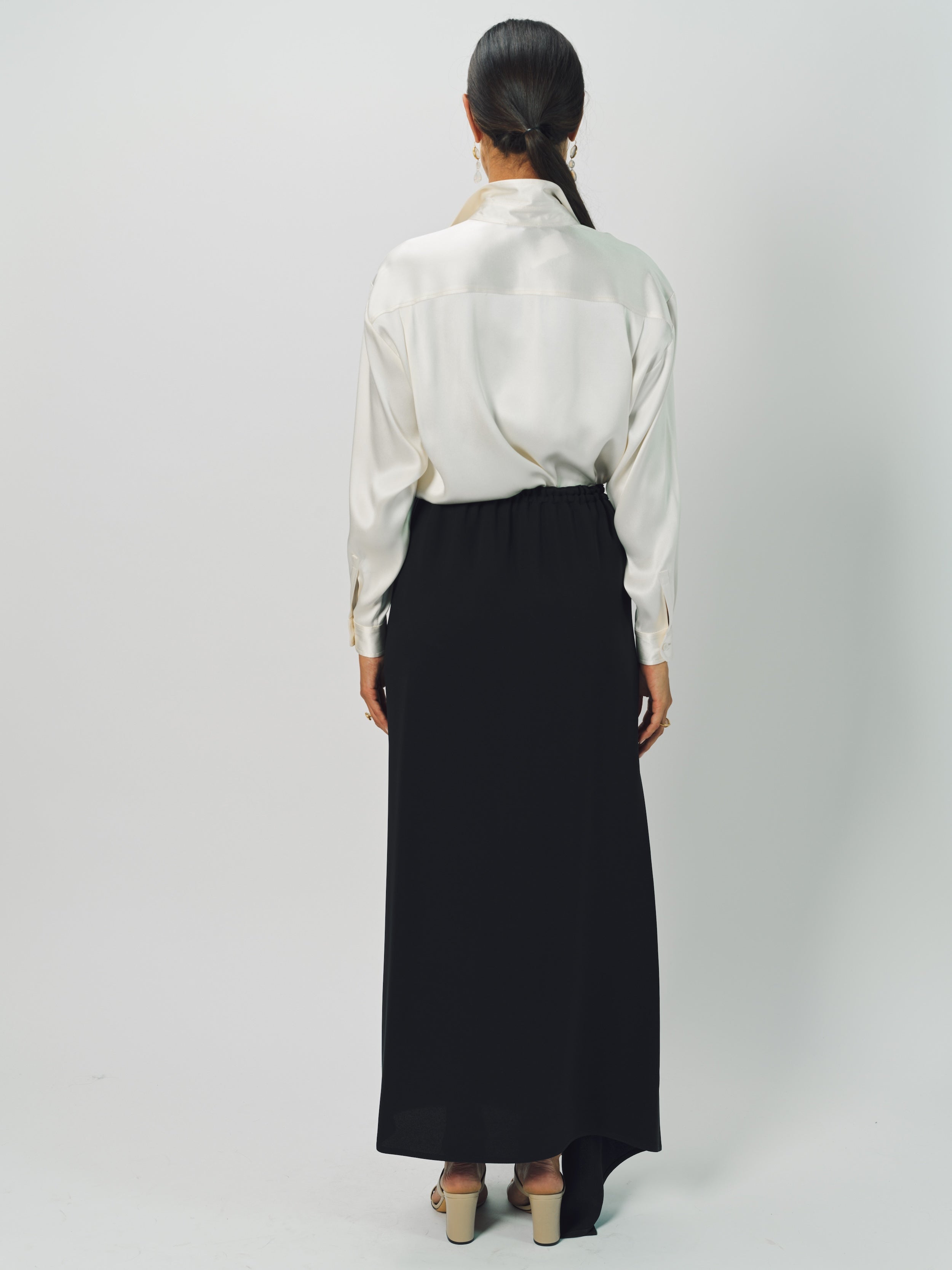 Dusan Double Satin Basic Shirt XS / White