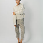 Dusan Cashmere Mock-Neck Kimono-Sleeve Sweater One Size / Bone