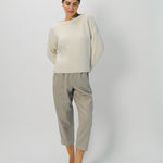 Dusan Cashmere Mock-Neck Kimono-Sleeve Sweater One Size / Bone