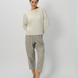 Dusan Cashmere Mock-Neck Kimono-Sleeve Sweater One Size / Bone