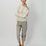 Dusan Cashmere Mock-Neck Kimono-Sleeve Sweater One Size / Bone