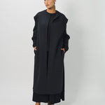 Dusan Cashmere Double Face Long Vest One Size / Black Wood