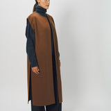 Dusan Cashmere Double Face Long Vest One Size / Palissandro
