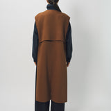 Dusan Cashmere Double Face Long Vest One Size / Palissandro