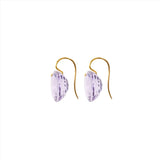 22K Yellow Gold Brilliant Amethyst Earrings