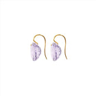 22K Yellow Gold Brilliant Amethyst Earrings