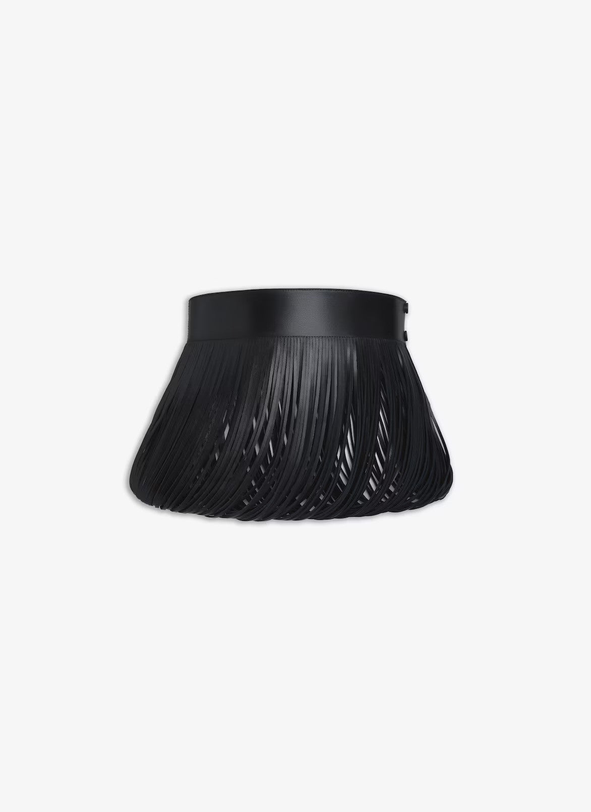 Alaia Noir Fringed Leather Belt