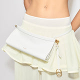 Azzedine Alaia White Le Click East West Small Bag in Leather