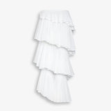 Azzedine Alaia White Knit Spiral Skirt