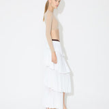 Azzedine Alaia White Knit Spiral Skirt