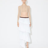 Azzedine Alaia White Knit Spiral Skirt
