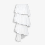 Azzedine Alaia White Knit Spiral Skirt