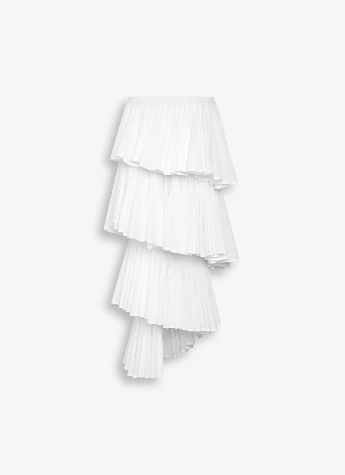 Knit Spiral Skirt - White