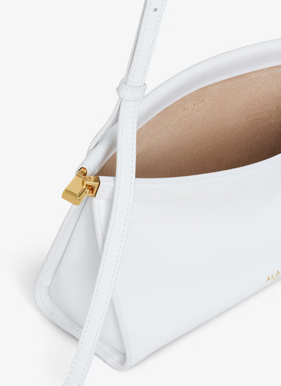 Le Click East West Small Bag in Leather - White
