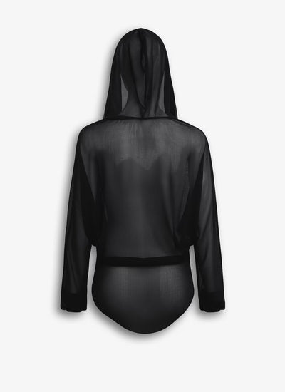 Fine Knit Hooded Bodysuit