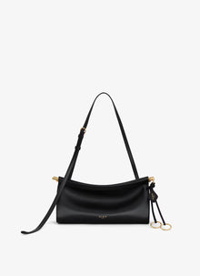 Le Click East West Small Bag in Leather - Black
