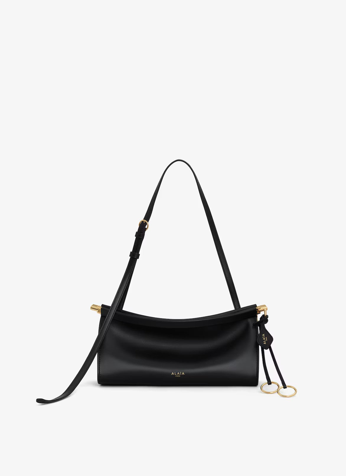 Le Click East West Small Bag in Leather - Black