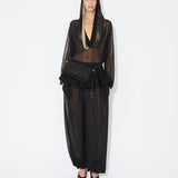 Azzedine Alaia Black Knit Peplum Pants