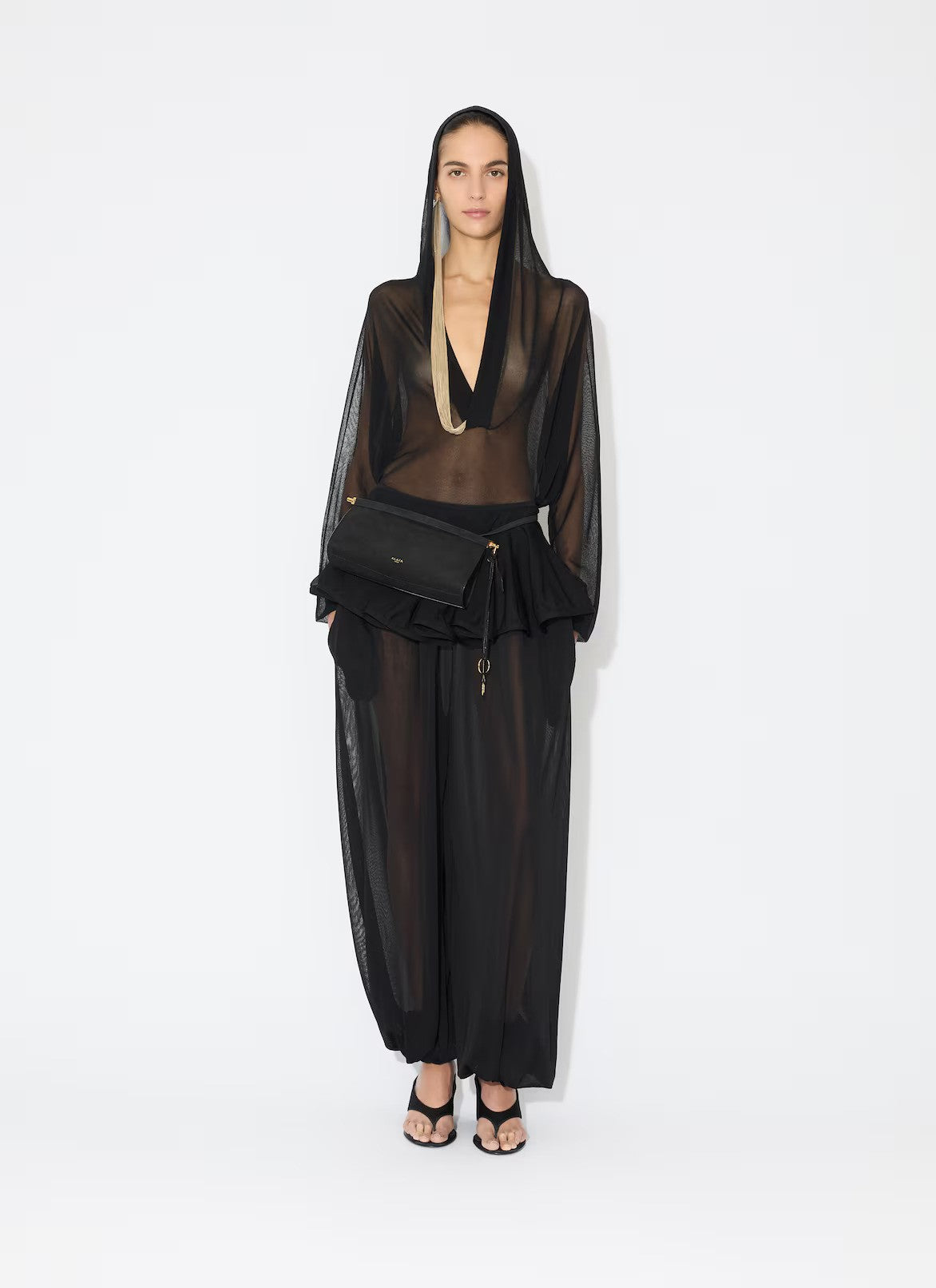Fine Knit Hooded Bodysuit