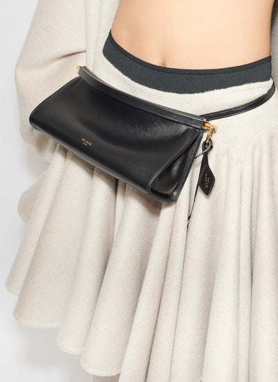 Le Click East West Small Bag in Leather - Black