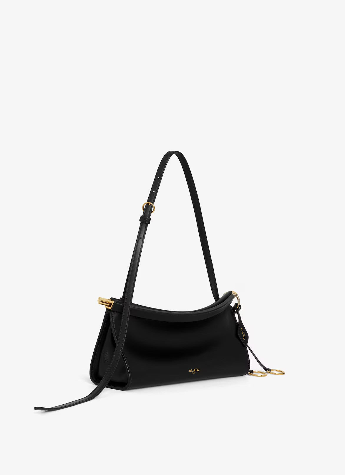 Le Click East West Small Bag in Leather - Black