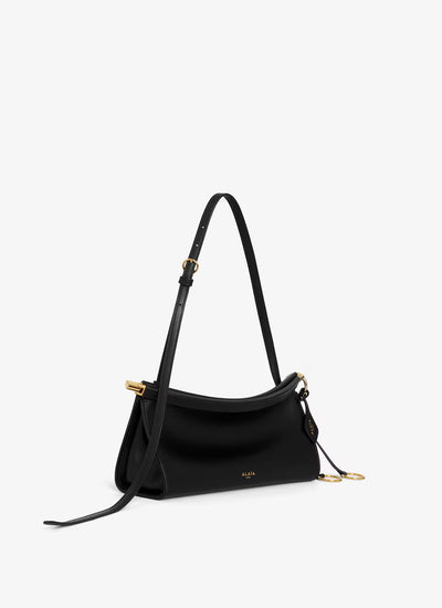 Le Click East West Small Bag in Leather - Black